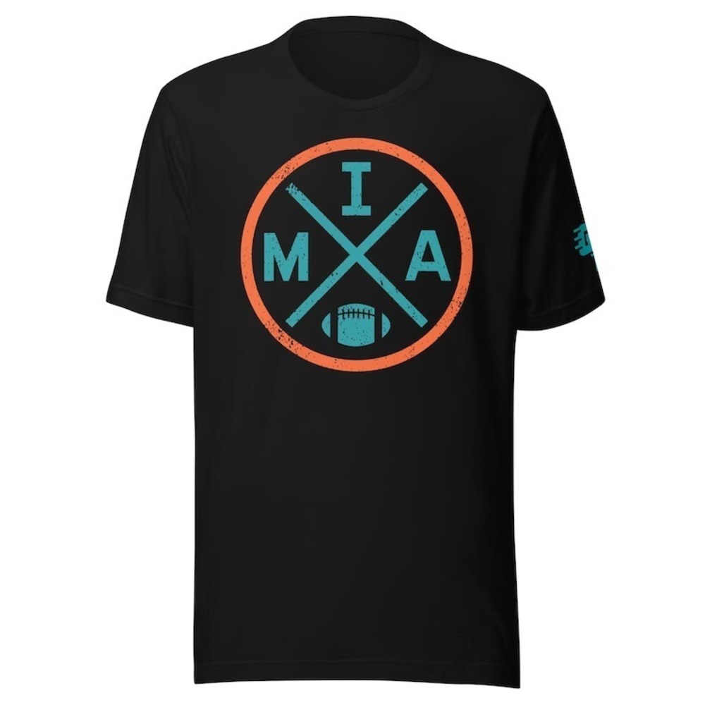 Retro Miami Football  T-Shirt Gift For Fan